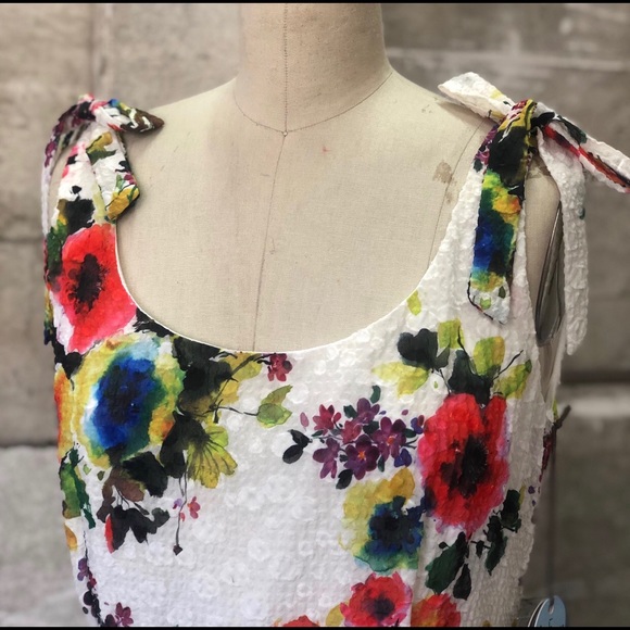 Eva Franco Anthropologie Floral Flare Dress with traditional Japanese belt - Picture 5 of 5